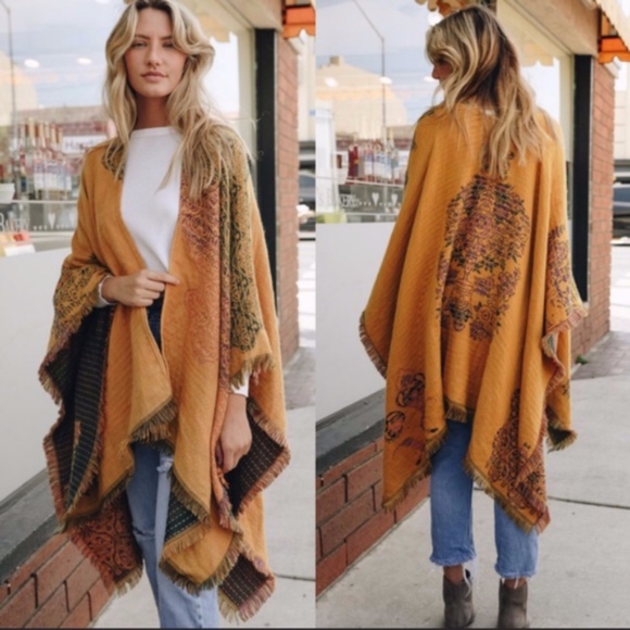 poncho boho chic